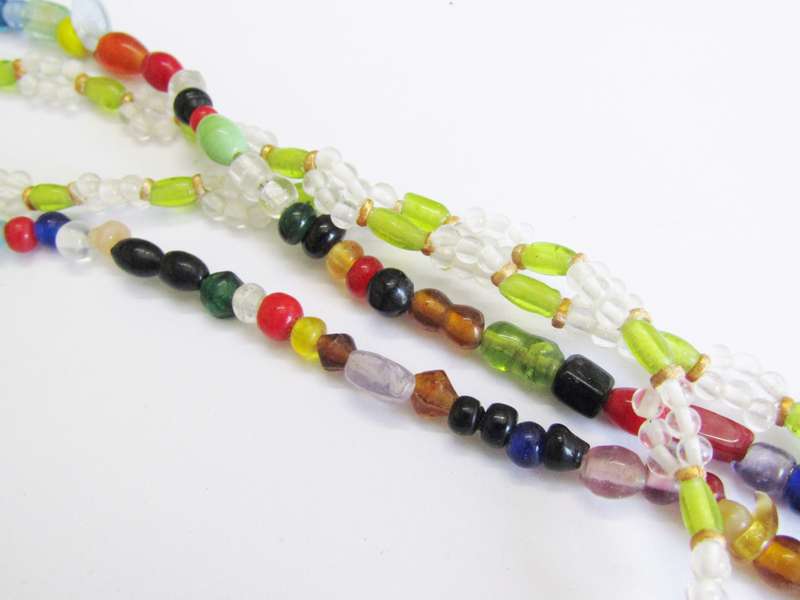 Set of Two Vintage Czech Bohemian Art Glass Necklace