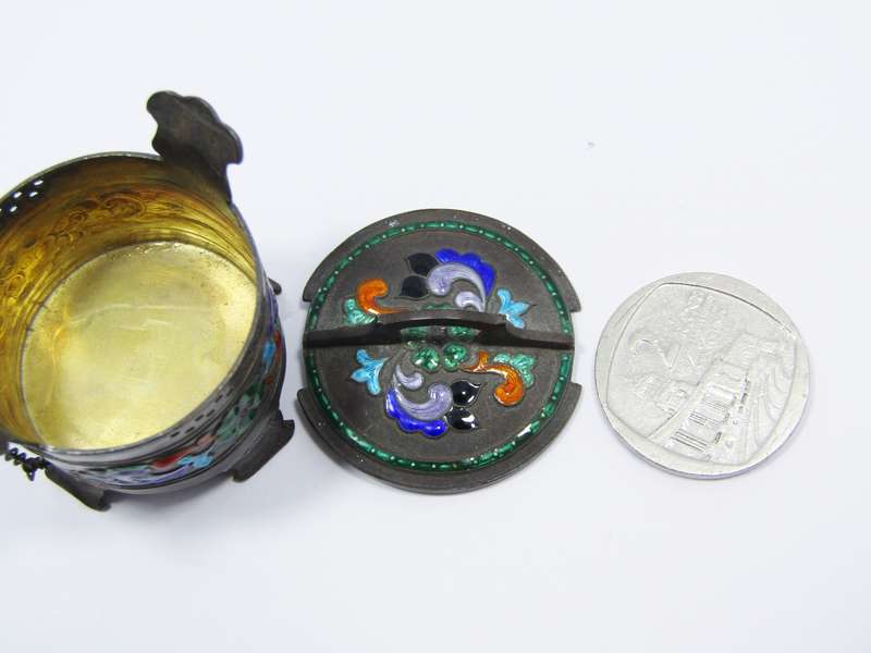 Rare Find! Norwegian Gustav Hellstrom Miniature Silver Salt Cellar