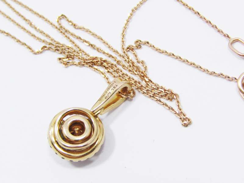 Stunning! 18CT Rose Gold & Sparkling Diamond Necklace