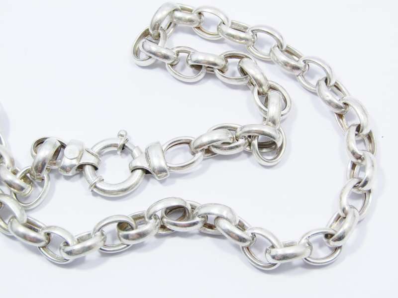 A Gorgeous Weighty Necklace With a Signoretti Clasp in Sterling Silver.
