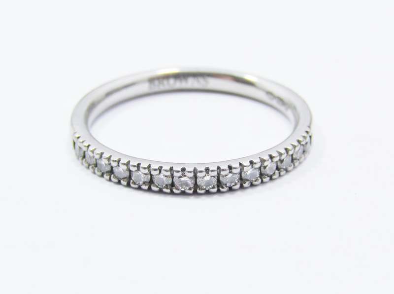 Beautiful! Browns Jewellers Platinum & Diamond Half-Eternity Band