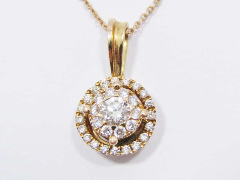 Stunning! 18CT Rose Gold & Sparkling Diamond Necklace
