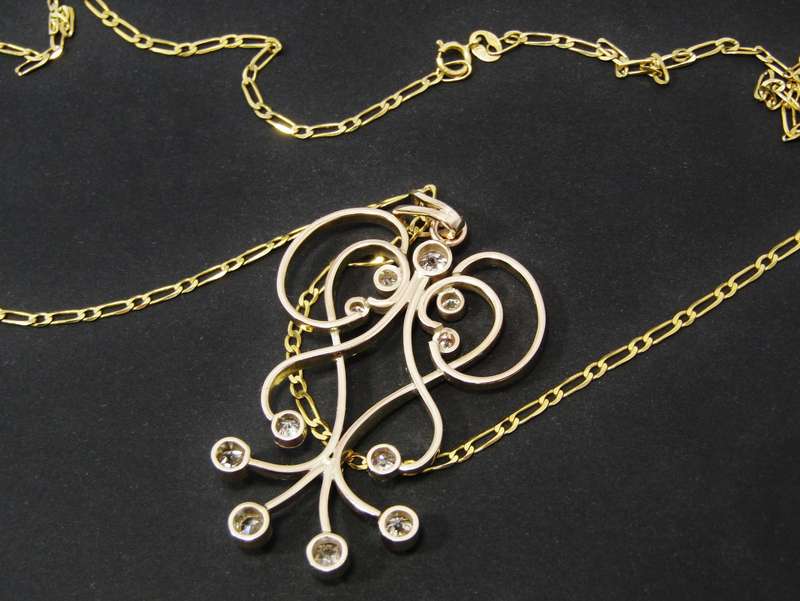 Exceptional! Statement Antique Style Gold & 1.5ct Diamond Necklace