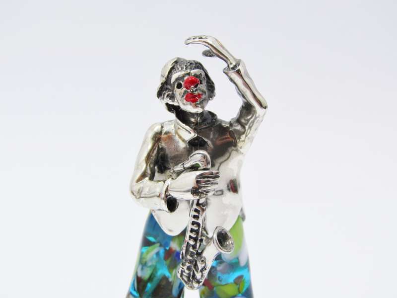 Rare Find! Italian Silver & Murano Glass Figurine
