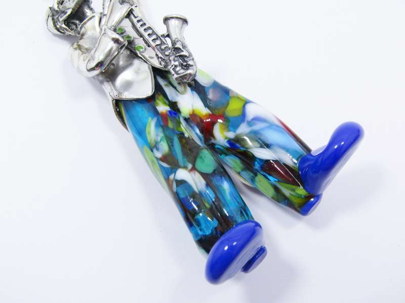 Rare Find! Italian Silver & Murano Glass Figurine
