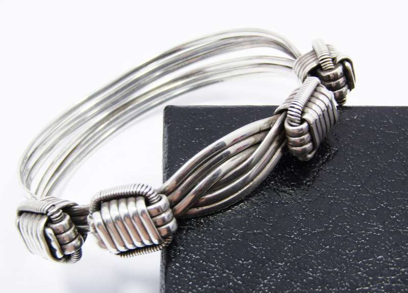 Stunning! Patrick Mavros Sterling Silver Elephant Hair Bangle