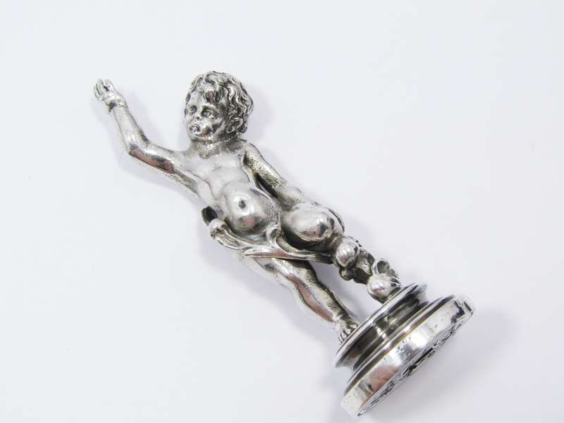 Rare Find! Antique (c1900) German 800 Solid Silver Wax Seal