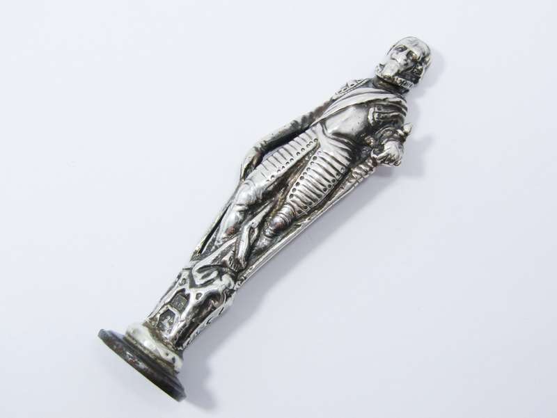 Rare Find! Antique (c1841) Dutch Solid Silver Wax Seal