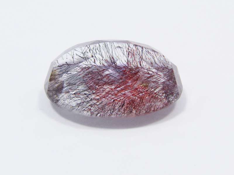 Beautiful 18.5ct Rutilated Quartz Faceted Gemstone