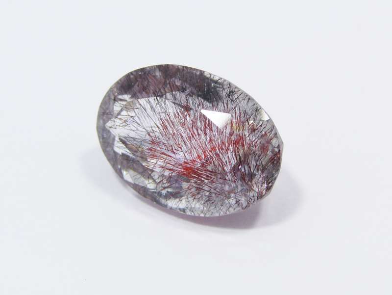 Beautiful 18.5ct Rutilated Quartz Faceted Gemstone
