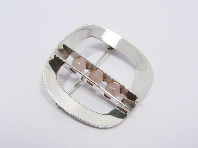 Scandinavian Modernist (c1971) Kultaseppa Salovaara Silver Brooch