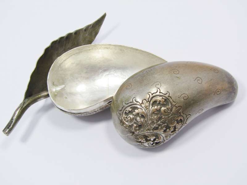 Antique/Vintage Cambodian Silver Mango Shaped Box