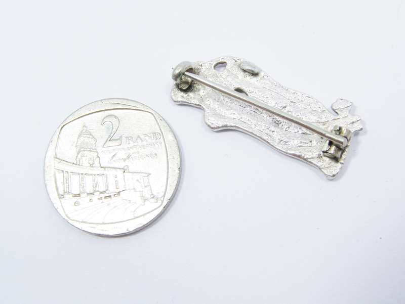 Lovely Vintage Sterling Silver Panther Brooch
