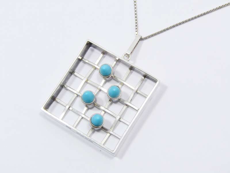 Scandinavian Modernist (c1971) Kultaseppa Salovaara Silver Necklace