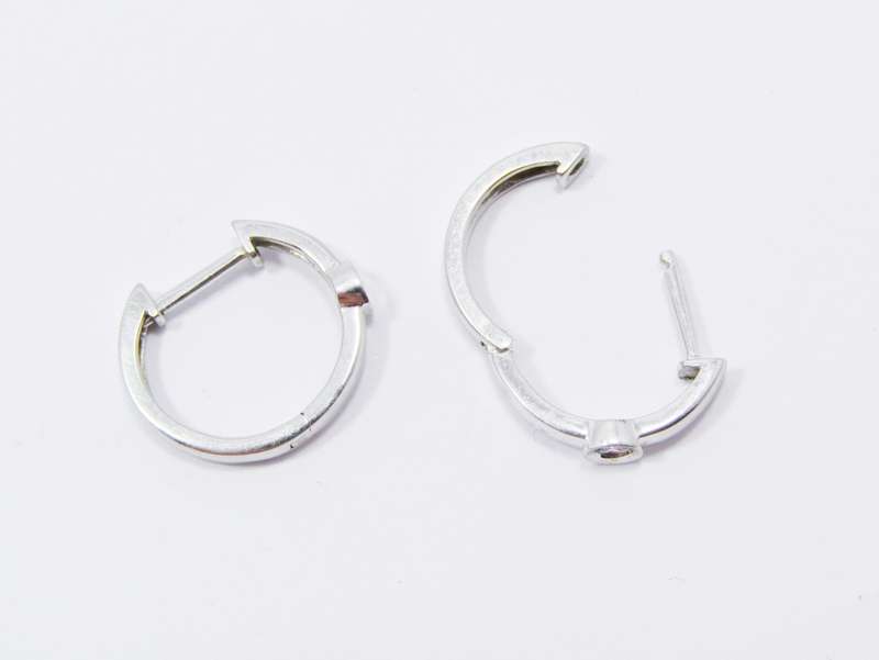 Pair of Dainty 9CT White Gold Huggies Earrings