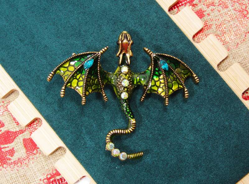 Lovely, Modern "Dragon" Costume Jewellery Brooch