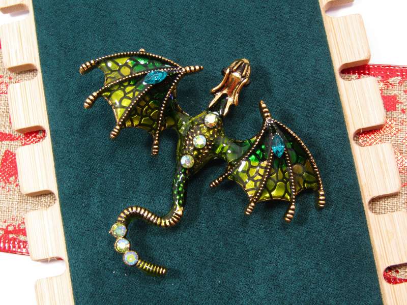 Lovely, Modern "Dragon" Costume Jewellery Brooch