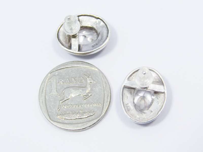 A Gorgeous Pair of Bohemian Design Clear Zirconia Earrings Surrounded with Marcasite's in Sterling S