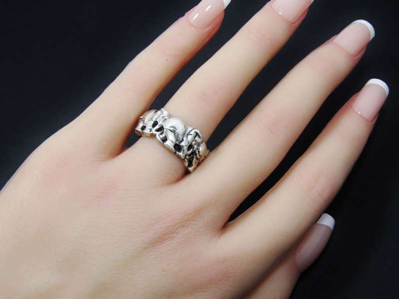 Beautiful! Patrick Mavros "Elephant Procession" Silver Ring