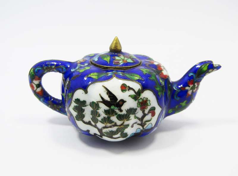 Beautiful! Vintage Miniature Cloisonne Teapot