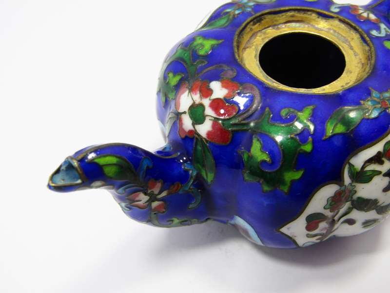 Beautiful! Vintage Miniature Cloisonne Teapot
