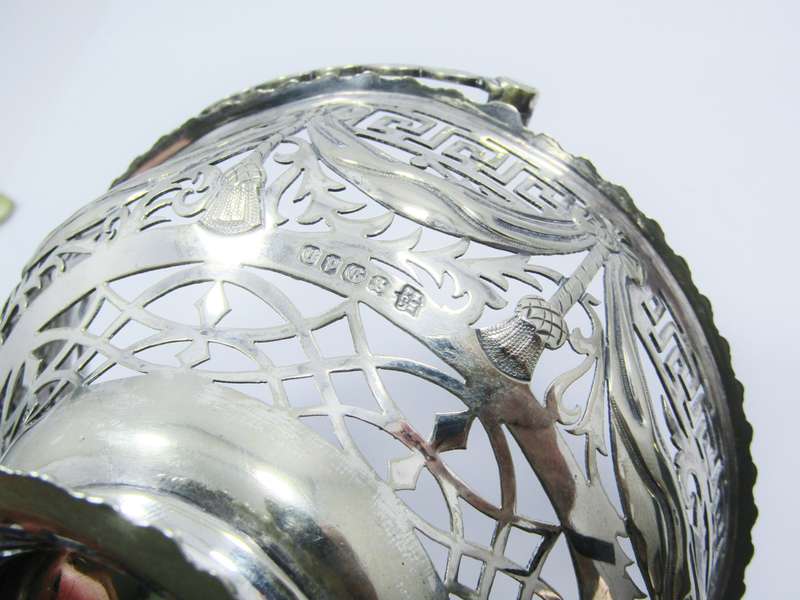 Antique Gothic Revival Silver-Plated Sweets Basket