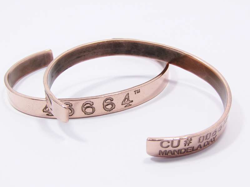 Limited Edition Nelson Mandela Copper Cuff Bangle