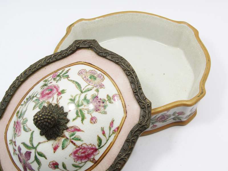 A Gorgeous Ormolu and Ceramic Trinket Box