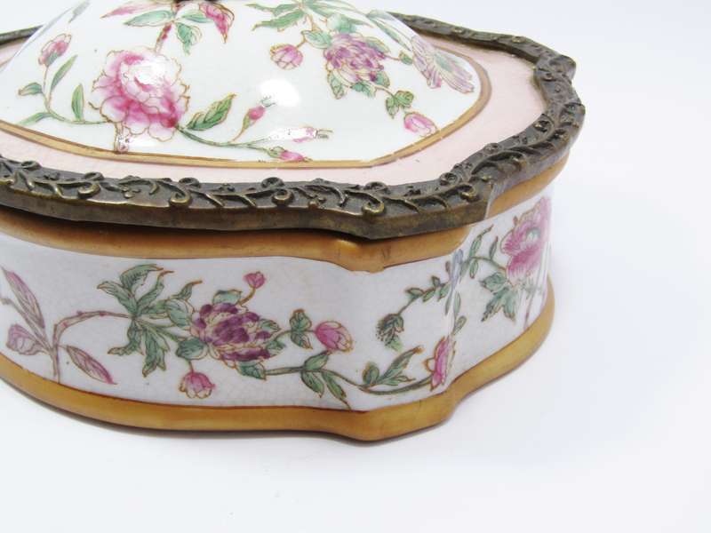 A Gorgeous Ormolu and Ceramic Trinket Box
