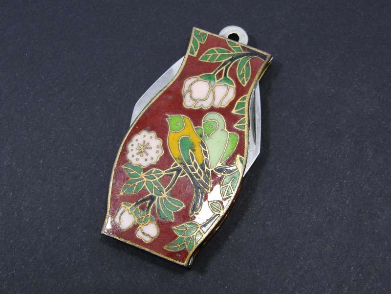 A Stunning Double Sided Cloisonne Utility Knife