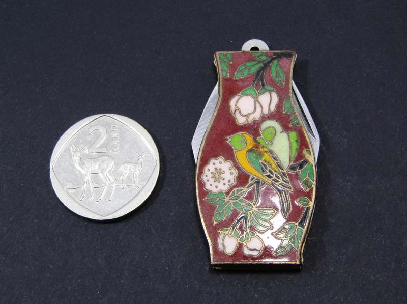 A Stunning Double Sided Cloisonne Utility Knife