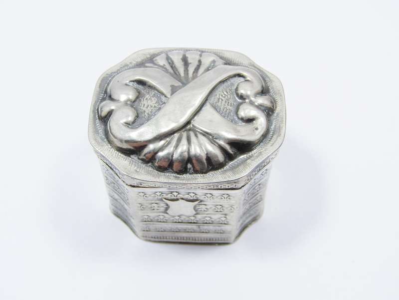 Rare Antique (c1856) Dutch Silver Miniature Box