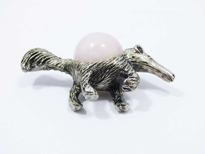 Vintage Silver-Plated "Aardvark" Gemstone Figurine