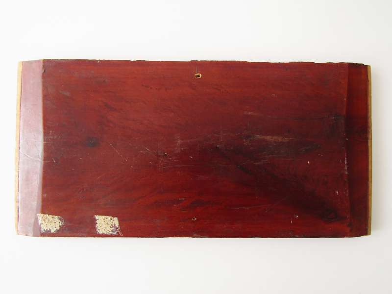 Antique Oriental Wooden Carved Panel with Gilt Details