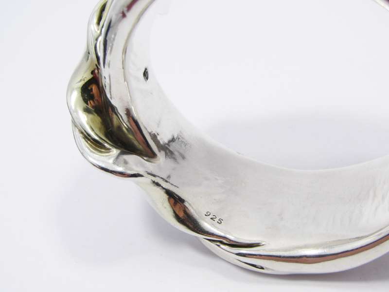 A Gorgeous Chunky Bangle in Sterling Silver.