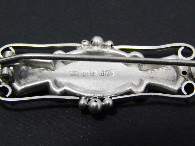 Antique (1903) UK Hallmarked Silver Sweetheart Brooch