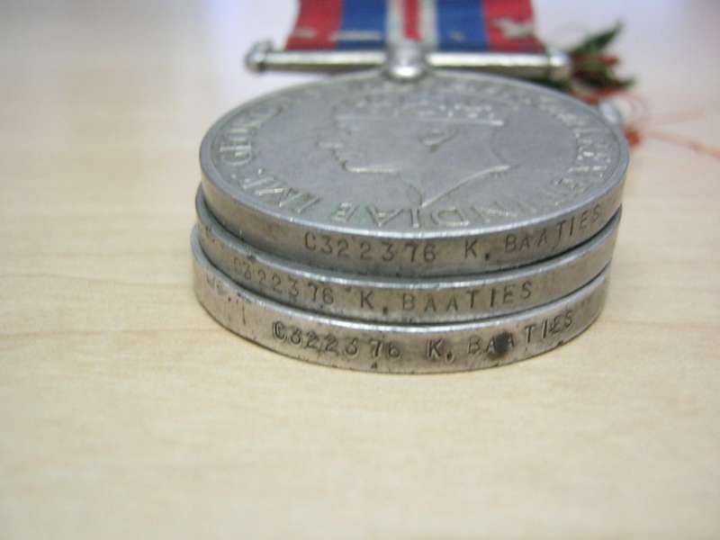 Set of 3 WW2 medals.