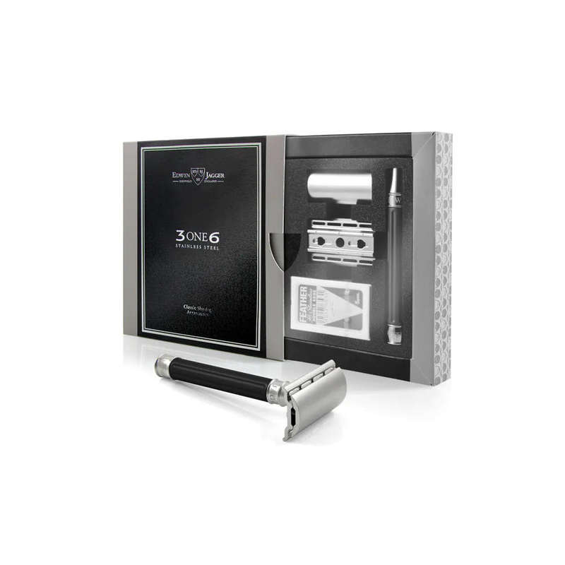 Edwin Jagger 3ONE6 Razor (Stainless Steel, Anodised Black)