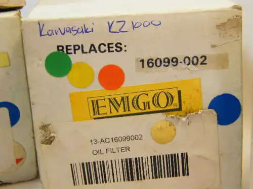 Lot of 4 Emgo oil filters for Kawasaki KZ1000
