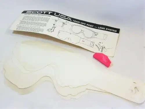Pack of 9 Scott Dirt goggles tear offs