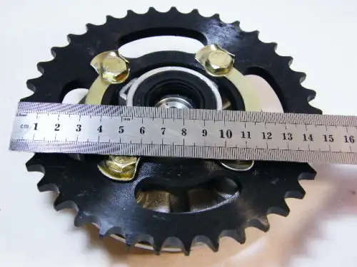 37T ( LD37 ) rear sprocket and hub - JJ120-7 for Gomoto 125 and various other 125 models
