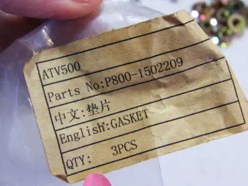 Lot of bolts and gaskets for ATV500 drive pulley assembly