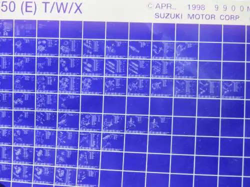 Collection of Suzuki parts Fiche cards