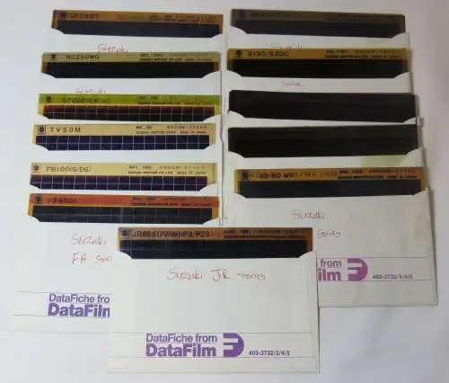 Suzuki parts fiche cards