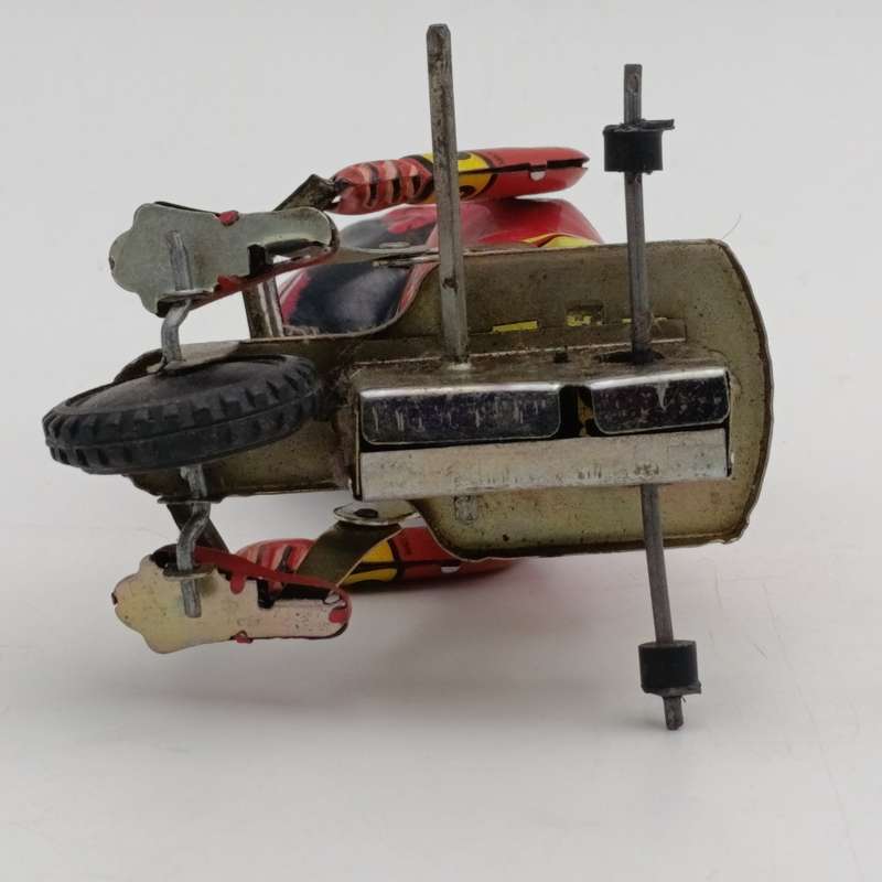 Vintage Mechanical Circus monkey on tricycle toy - needs some TLC