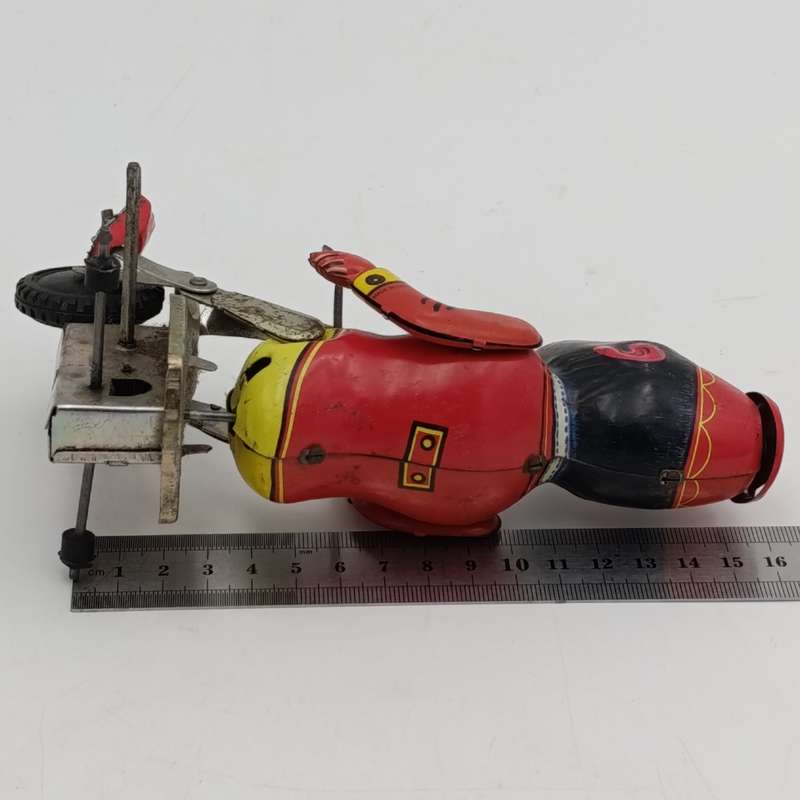 Vintage Mechanical Circus monkey on tricycle toy - needs some TLC