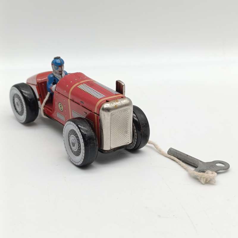 Vintage China MS447 mechanical tinplate racing toy car