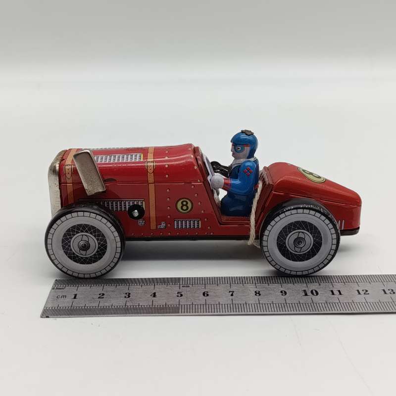 Vintage China MS447 mechanical tinplate racing toy car