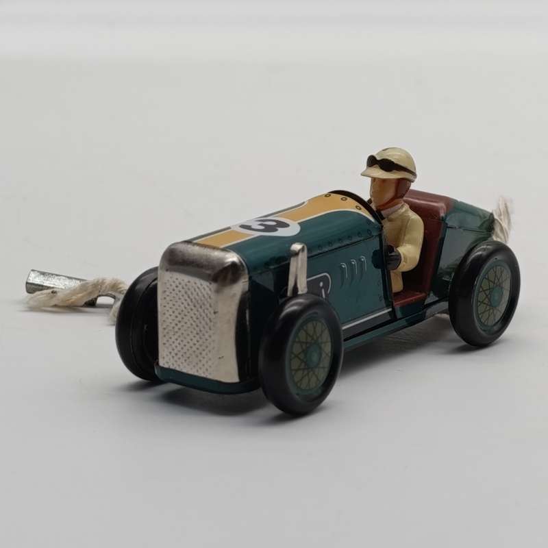 Vintage St John tinplate mechanical race car toy