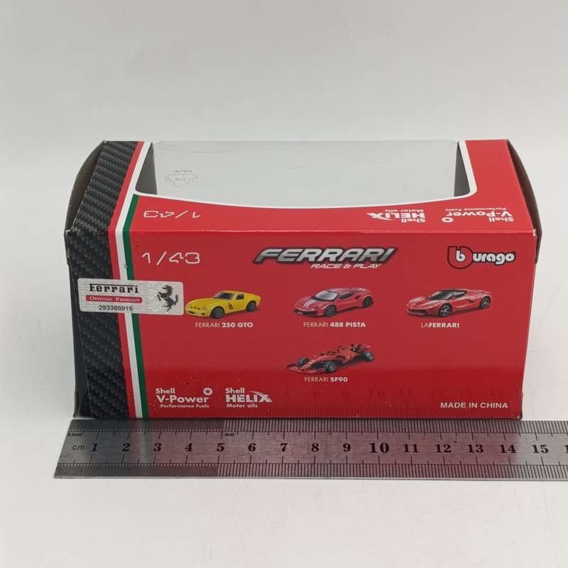 Bburago Shell Ferrari 250 GTO die-cast model car in box - scale 1/43